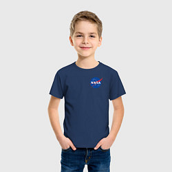Футболка хлопковая детская NASA, цвет: тёмно-синий — фото 2