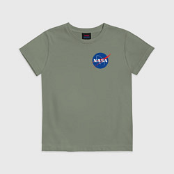 Футболка хлопковая детская NASA, цвет: авокадо