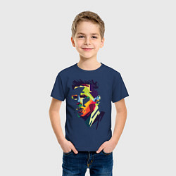 Футболка хлопковая детская Lionel Messi: fun-art, цвет: тёмно-синий — фото 2