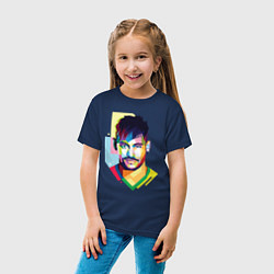 Футболка хлопковая детская Neymar: fun-art, цвет: тёмно-синий — фото 2
