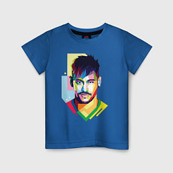 Футболка хлопковая детская Neymar: fun-art, цвет: синий