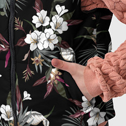 Детский жилет Белые цветы в темноте, цвет: 3D-светло-серый — фото 2