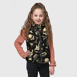 Детский жилет Гранж с черепами, цвет: 3D-черный — фото 2