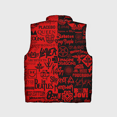 Детский жилет ЛОГОТИПЫ РОК ГРУПП / 3D-Черный – фото 2