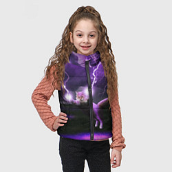 Детский жилет Кот и Молнии, цвет: 3D-черный — фото 2