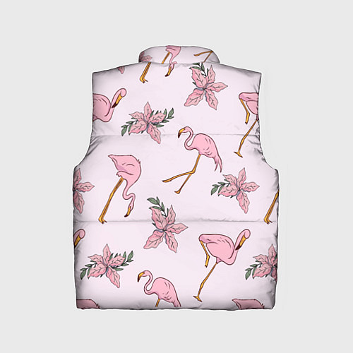 Детский жилет Розовый фламинго / 3D-Черный – фото 2