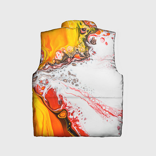 Детский жилет Рисунок желтой краской / 3D-Черный – фото 2