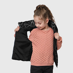 Детский жилет Черно-белый геометрический, цвет: 3D-черный — фото 2