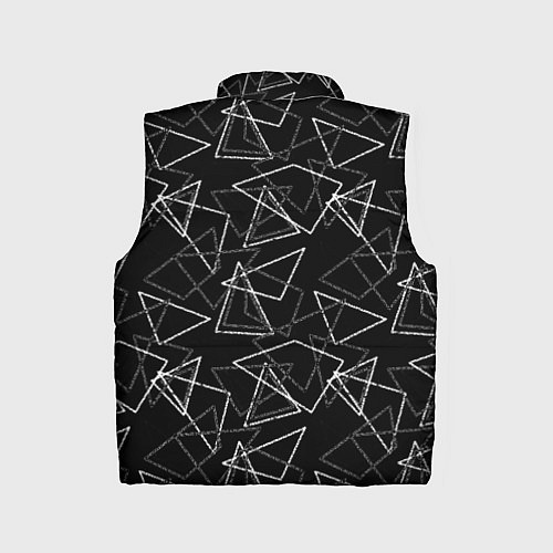 Детский жилет Черно-белый геометрический / 3D-Красный – фото 2