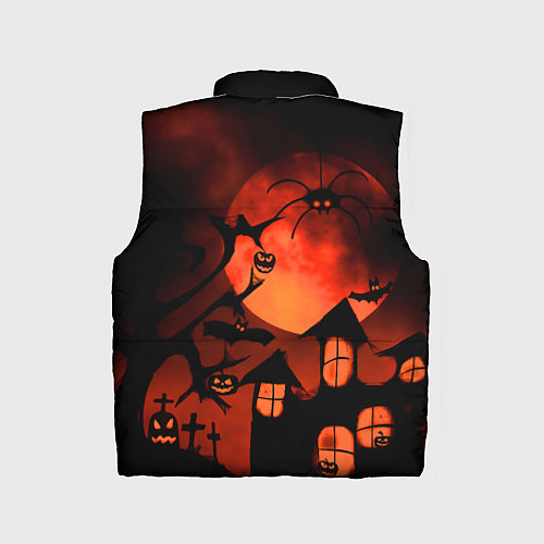 Детский жилет Красная луна на Хэллоуин / 3D-Светло-серый – фото 2