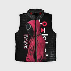 Детский жилет ИГРА В КАЛЬМАРА, СТРАЖ КРУГ БИНАРНЫЙ КОД, цвет: 3D-красный