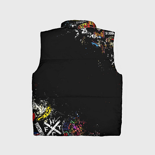 Детский жилет Лого рок групп / 3D-Черный – фото 2