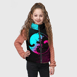 Детский жилет ИНЬ ЯНЬ НЕОНОВЫЕ КОТИКИ, цвет: 3D-черный — фото 2