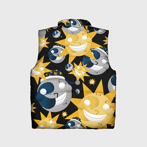 Детский жилет Солнце и Луна из FNAF Security Breach Паттерн / 3D-Черный – фото 2
