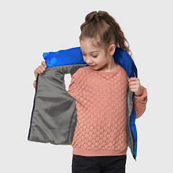 Детский жилет Блики на синем фоне, цвет: 3D-светло-серый — фото 2