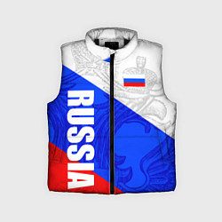 Детский жилет RUSSIA - SPORTWEAR - ТРИКОЛОР, цвет: 3D-черный