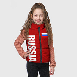 Детский жилет RUSSIA - RED EDITION - SPORTWEAR, цвет: 3D-светло-серый — фото 2