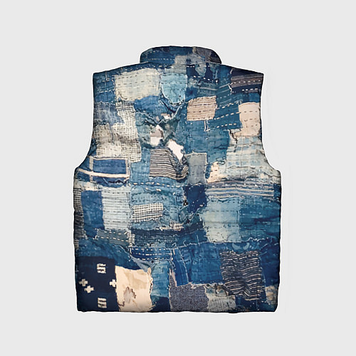 Детский жилет Patchwork Jeans Осень Зима 2023 / 3D-Светло-серый – фото 2