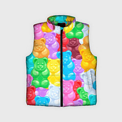 Детский жилет Мармеладные мишки разноцветные, цвет: 3D-светло-серый