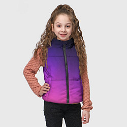 Детский жилет Розовофиолетовый градиент, цвет: 3D-светло-серый — фото 2