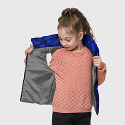 Детский жилет Синие треугольники-геометрический узор, цвет: 3D-светло-серый — фото 2