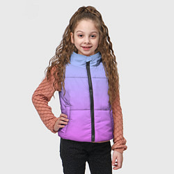 Детский жилет Голубо-розовый градиент, цвет: 3D-черный — фото 2