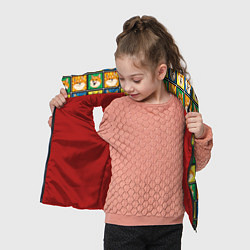 Детский жилет Разноцветная плитка сибы, цвет: 3D-красный — фото 2