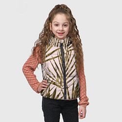 Детский жилет Тропические Пальмы Летом, цвет: 3D-черный — фото 2