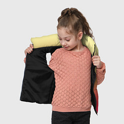 Детский жилет Красно-желтый градиент, цвет: 3D-черный — фото 2