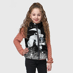 Детский жилет Белый Неон над лесом White Neon, цвет: 3D-светло-серый — фото 2