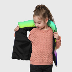 Детский жилет Разноцветный размытый фон градиент, цвет: 3D-черный — фото 2