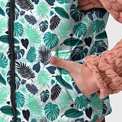 Детский жилет PALM LEAF TEXTURE, цвет: 3D-светло-серый — фото 2