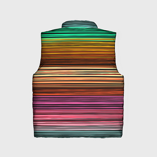 Детский жилет Multicolored thin stripes Разноцветные полосы / 3D-Светло-серый – фото 2