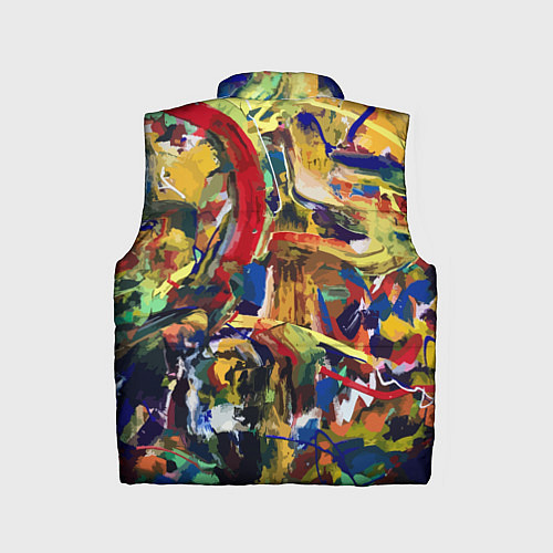 Детский жилет Смелые экспрессивные мазки краски / 3D-Черный – фото 2
