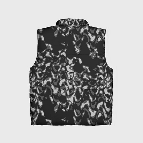Детский жилет Абстрактный узор в темных серых тонах / 3D-Черный – фото 2