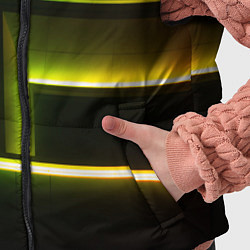 Детский жилет Неоновые фигуры и линии - Зелёный и жёлтый, цвет: 3D-красный — фото 2