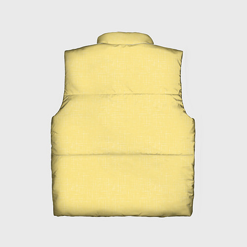 Детский жилет Текстурированный лимонно-желтый однотонный / 3D-Черный – фото 2