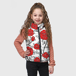 Детский жилет BEAUTIFUL RED ROSES, цвет: 3D-красный — фото 2