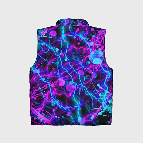 Детский жилет НЕОНОВЫЕ - КРАСКИ - МОЛНИИ / 3D-Красный – фото 2