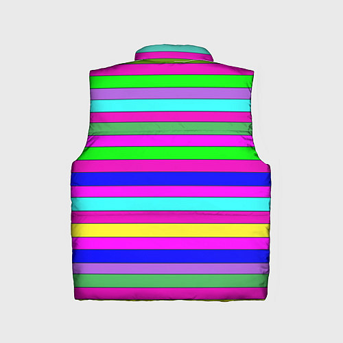 Детский жилет Multicolored neon bright stripes / 3D-Светло-серый – фото 2