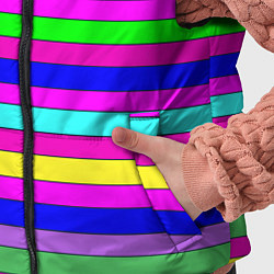 Детский жилет Multicolored neon bright stripes, цвет: 3D-светло-серый — фото 2