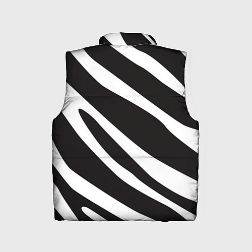 Детский жилет Анималистичный рисунок зебра / 3D-Черный – фото 2