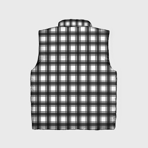 Детский жилет Black and white trendy checkered pattern / 3D-Черный – фото 2