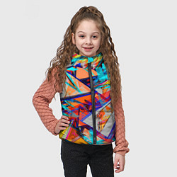 Детский жилет Яркий неоновый абстрактный узор, цвет: 3D-черный — фото 2