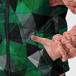 Детский жилет Зеленый, серый и черный геометрический, цвет: 3D-светло-серый — фото 2