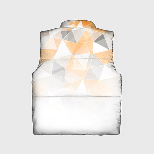 Детский жилет Однотонный белый и желто-серый геометрический / 3D-Светло-серый – фото 2