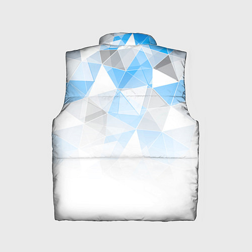 Детский жилет Исчезающие серо-голубые полигоны / 3D-Светло-серый – фото 2