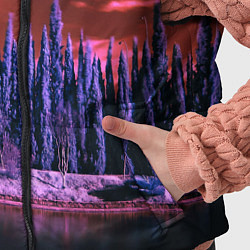 Детский жилет Абстрактный фиолетовый лес и тёмная река, цвет: 3D-светло-серый — фото 2