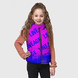 Детский жилет Lineage glitch text effect: паттерн, цвет: 3D-черный — фото 2