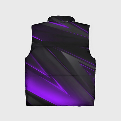 Детский жилет Черно-фиолетовая геометрическая абстракция / 3D-Черный – фото 2